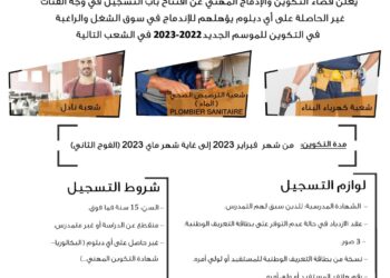 افتتاح باب التسجيل في فضاء التكوين والإدماج المهني